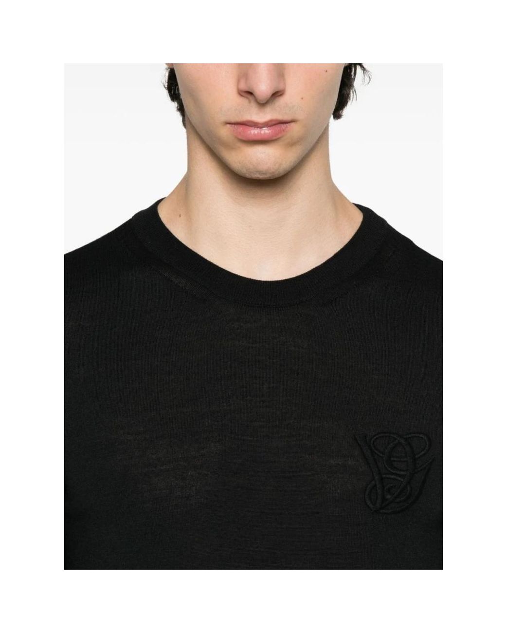 Valentino Black Round-Neck Knitwear for men