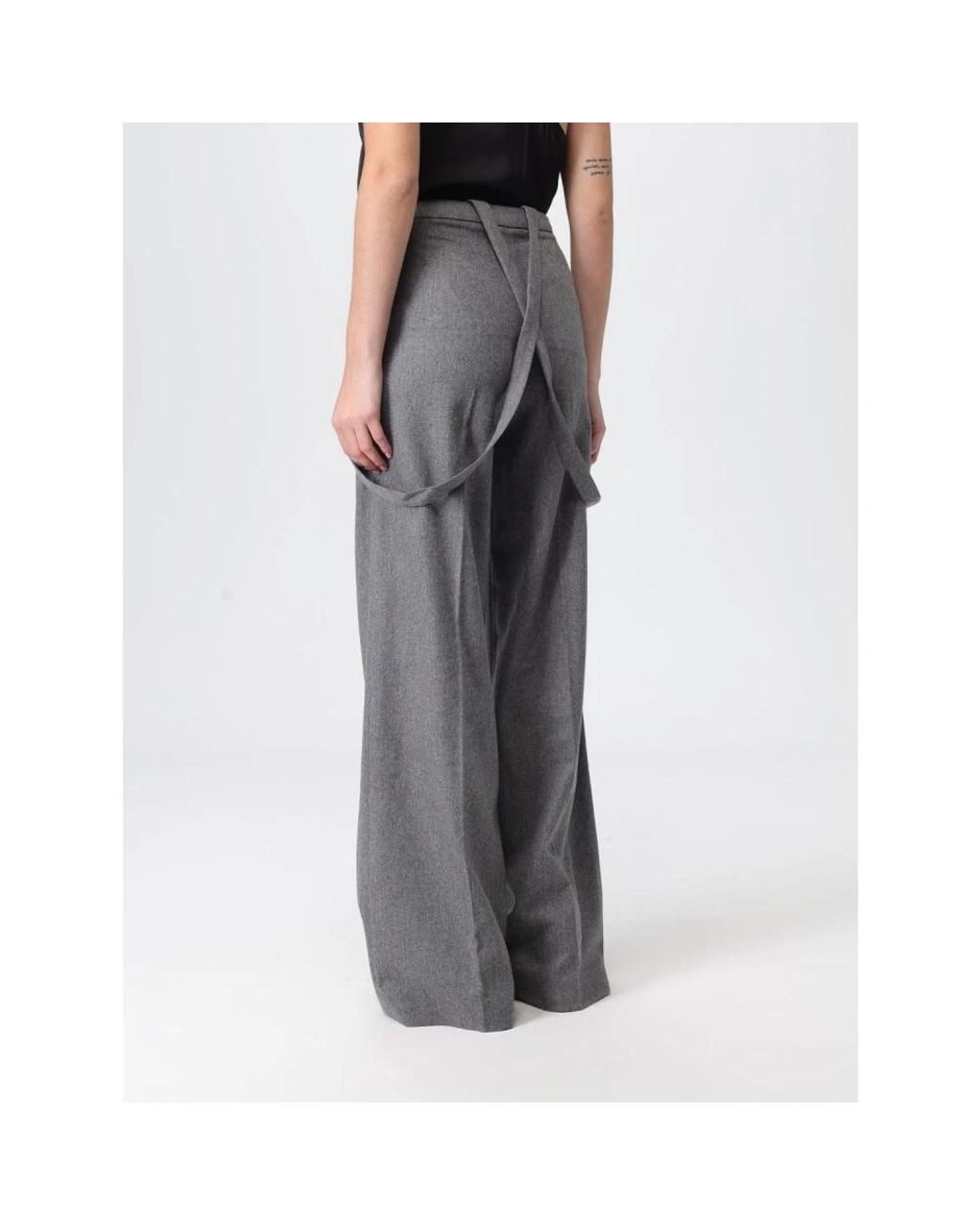 PT01 Gray Wide Trousers