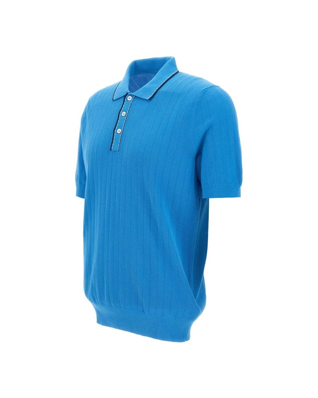 Gran Sasso Blue Polo Shirts for men