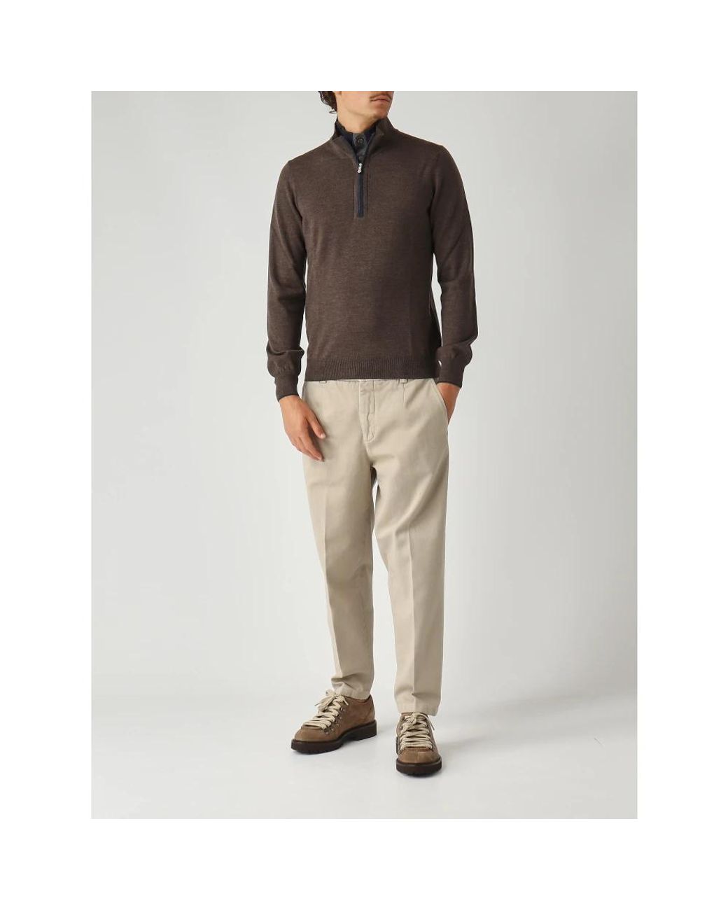 Gran Sasso Brown Turtlenecks for men