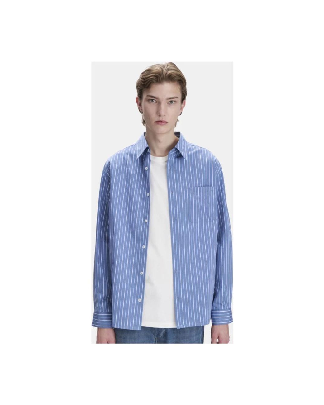 A.P.C. Blue Casual Shirts for men