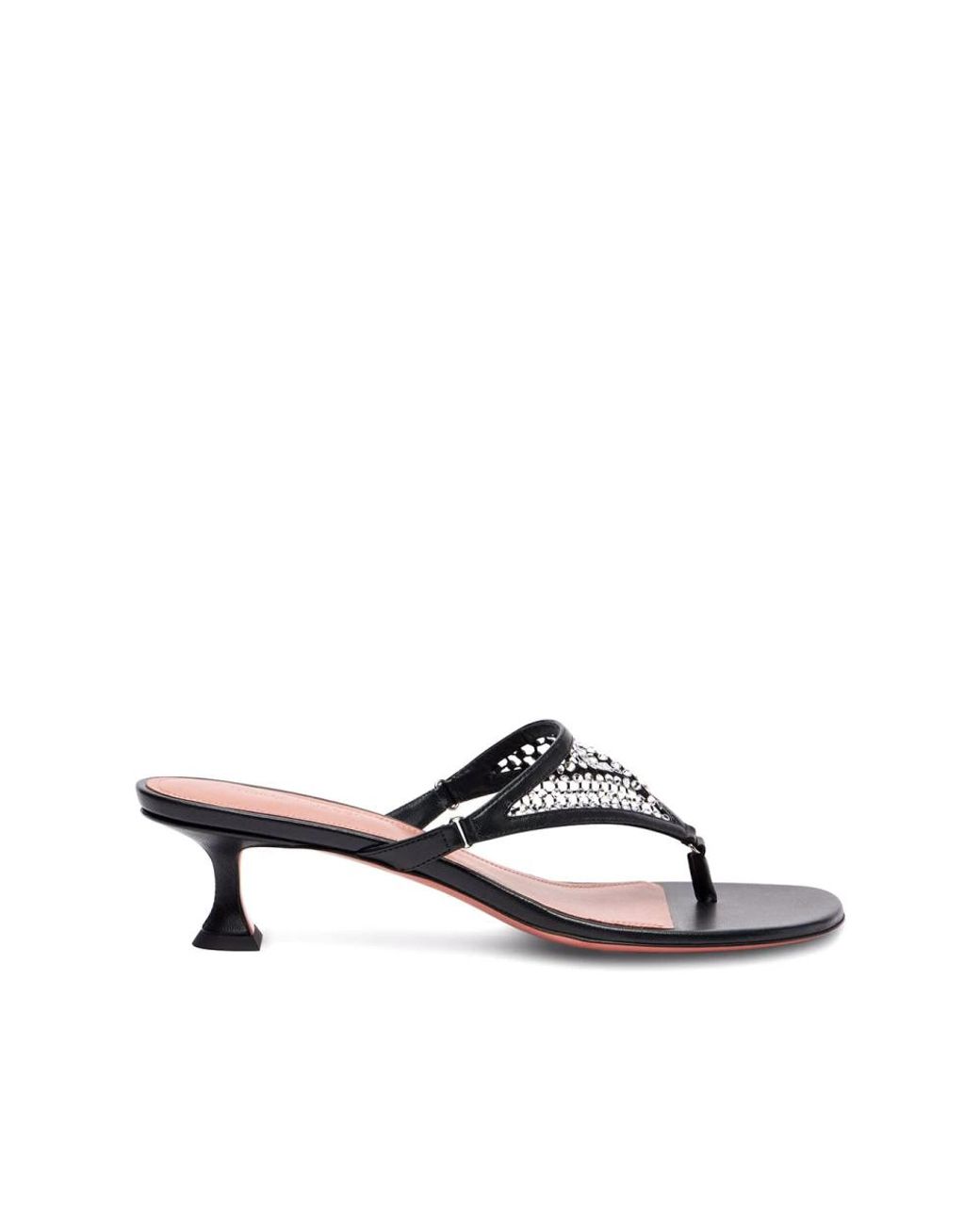 AMINA MUADDI Black Heeled Mules
