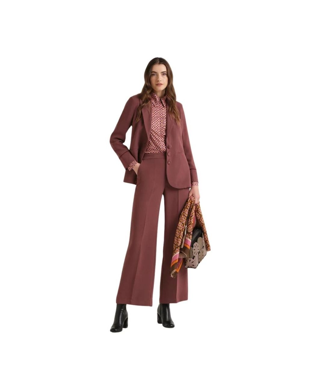 Maliparmi Red Wide Trousers