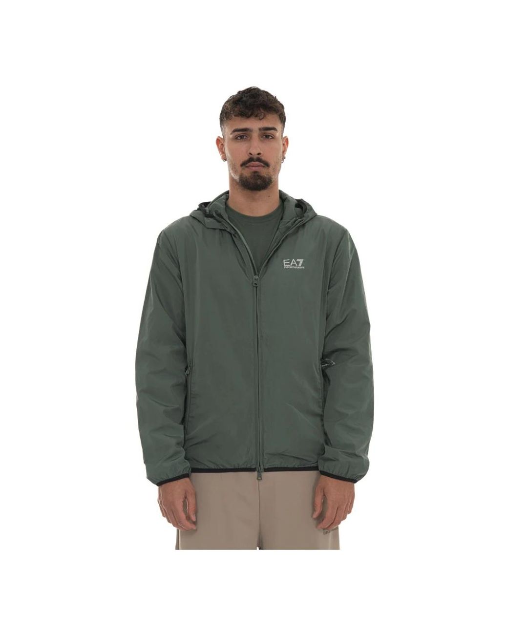 EA7 Core Hooded Bomber Jacket in het Green voor heren