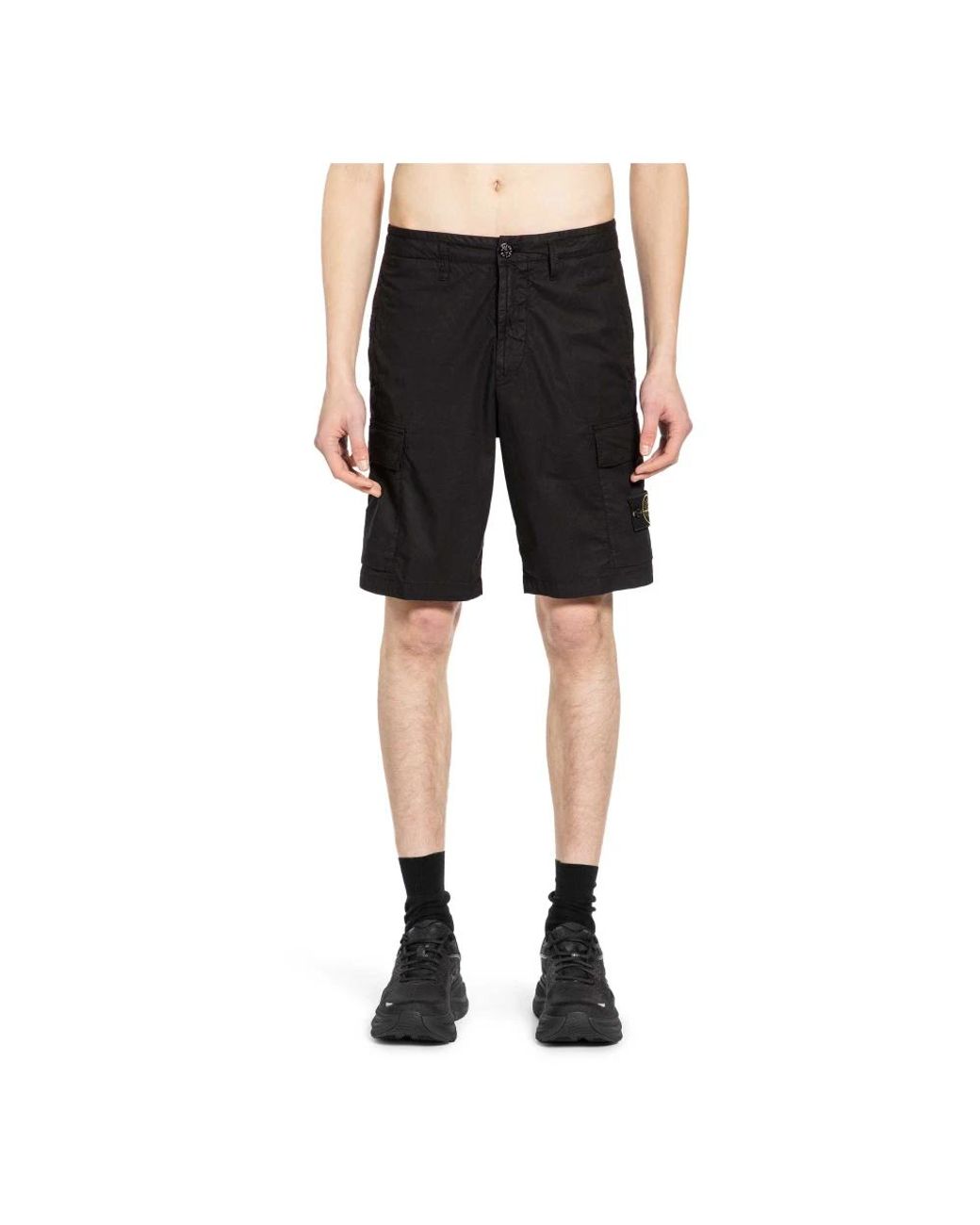Stone Island Black Casual Shorts for men