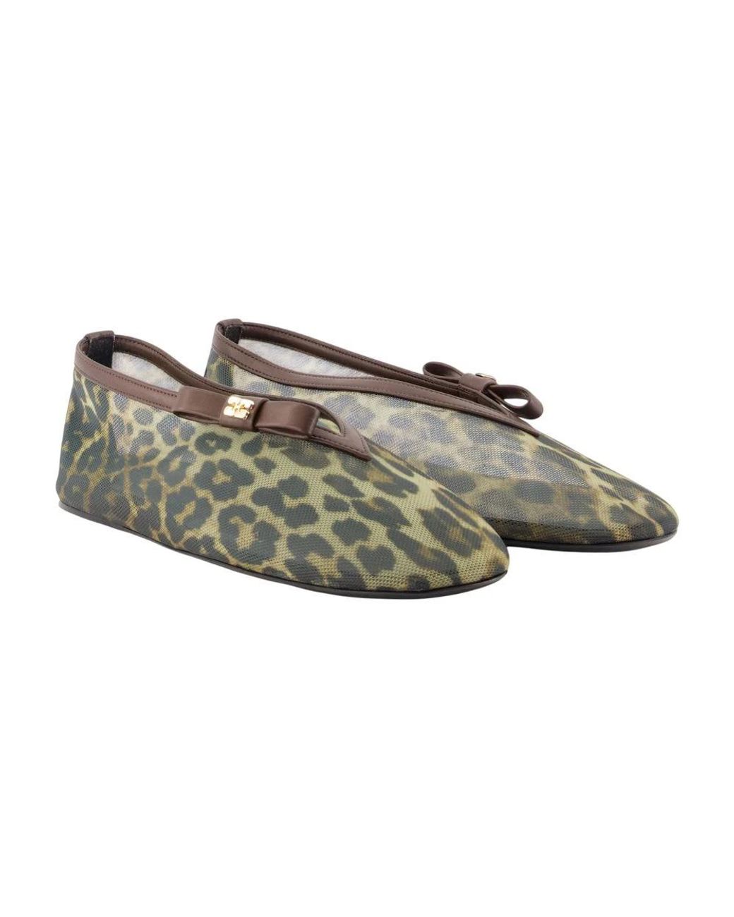 Ganni Gray Ballerina Shoes