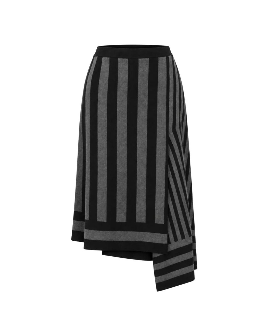 Akep Asymmetrische Rok in het Black