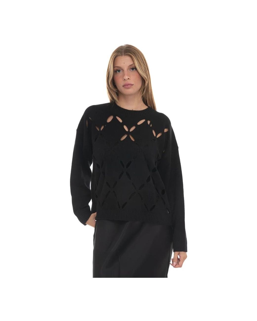 Liu Jo Black Round-Neck Knitwear
