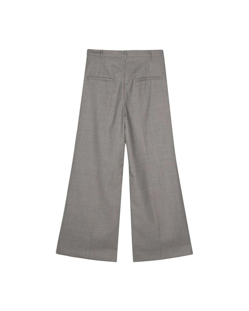 Low Classic Gray Wide Trousers
