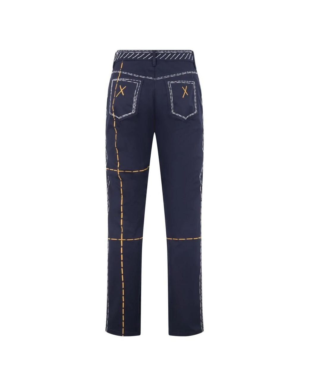 Moschino Blue Straight Trousers for men