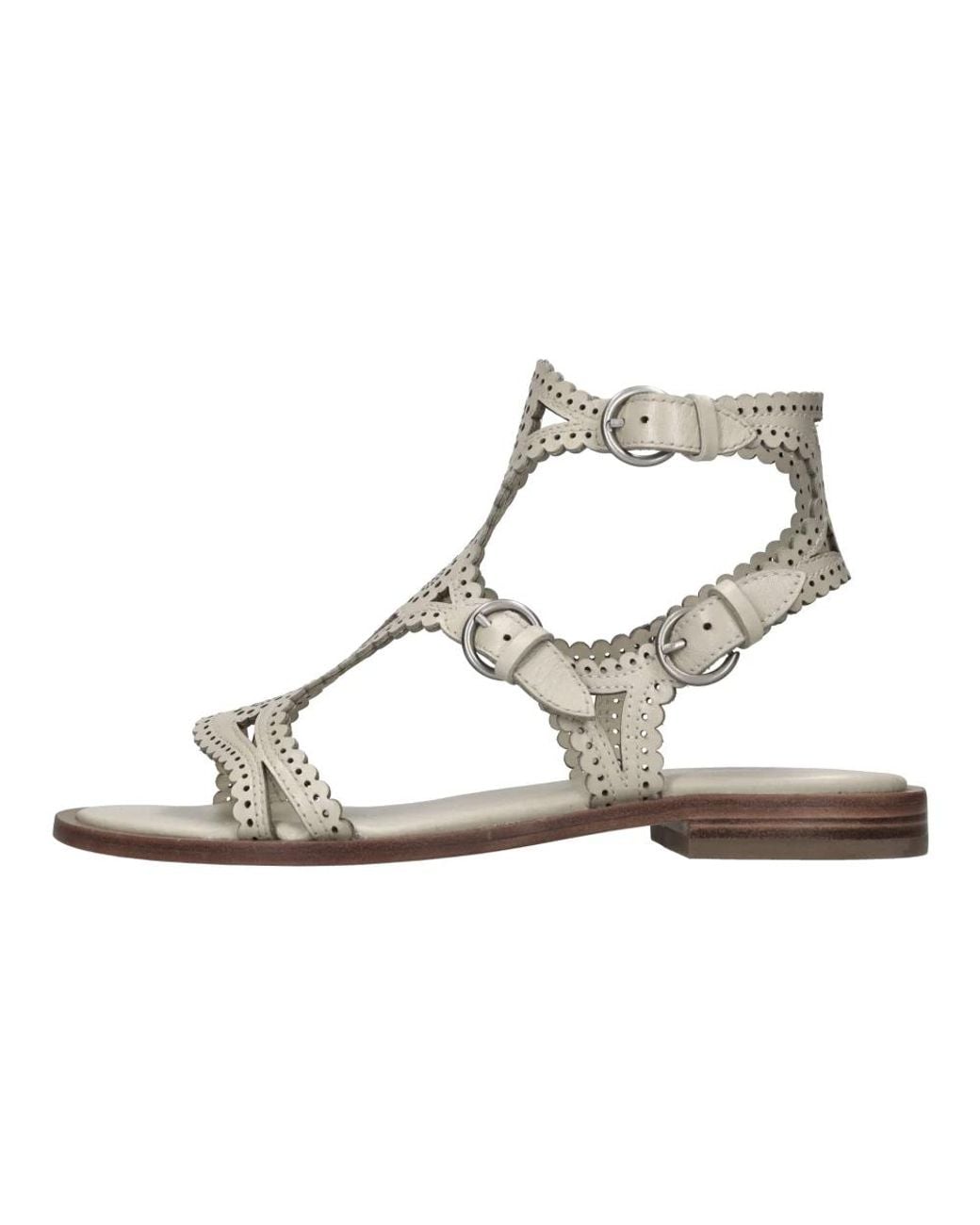 Ash Metallic Flat Sandals