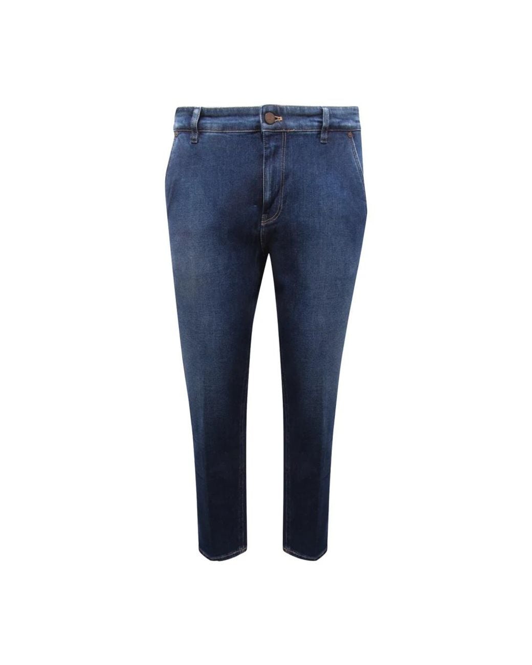 PT01 Blue Straight Fit Jeans for men