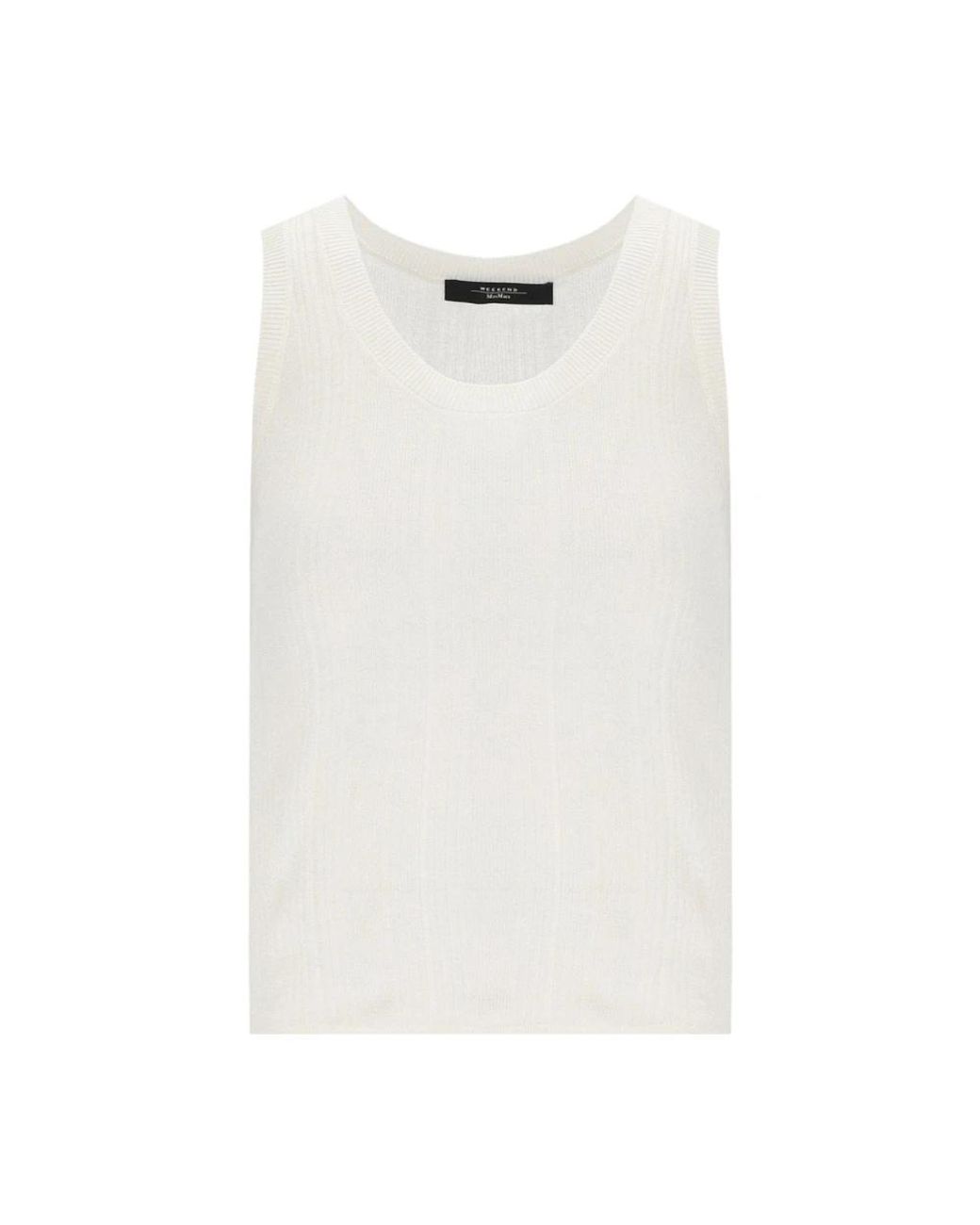 Weekend by Maxmara White Sleeveless Tops