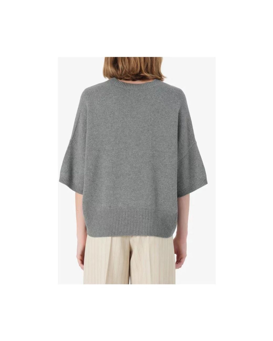 Marella Gray V-Neck Knitwear