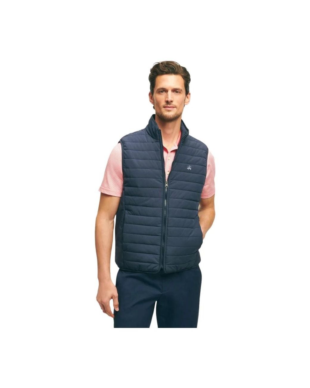 Brooks Brothers Blue Performance Series Vest for men