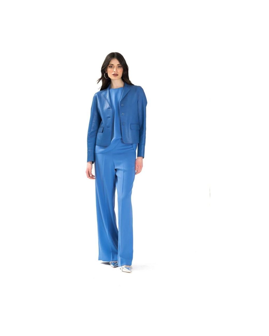 P.A.R.O.S.H. Blue Wide Trousers