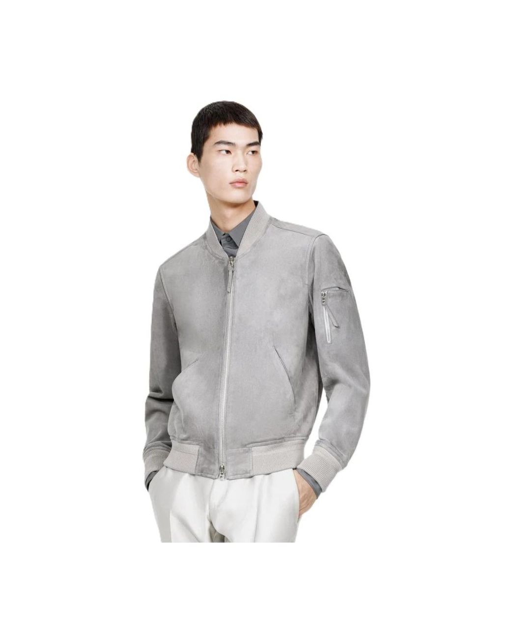 Tom Ford Gray Leather Jackets for men