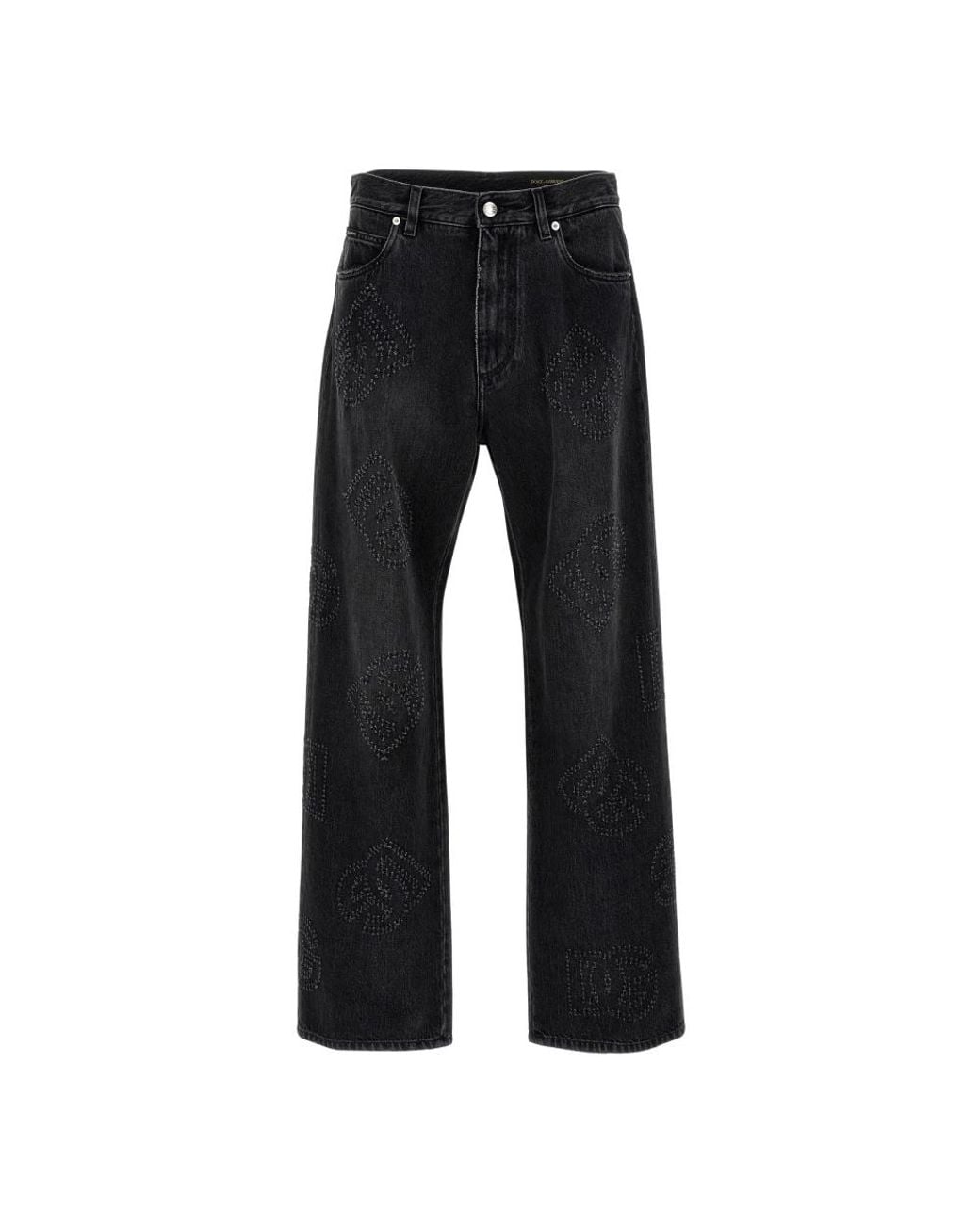 Dolce & Gabbana Black Wide Jeans for men