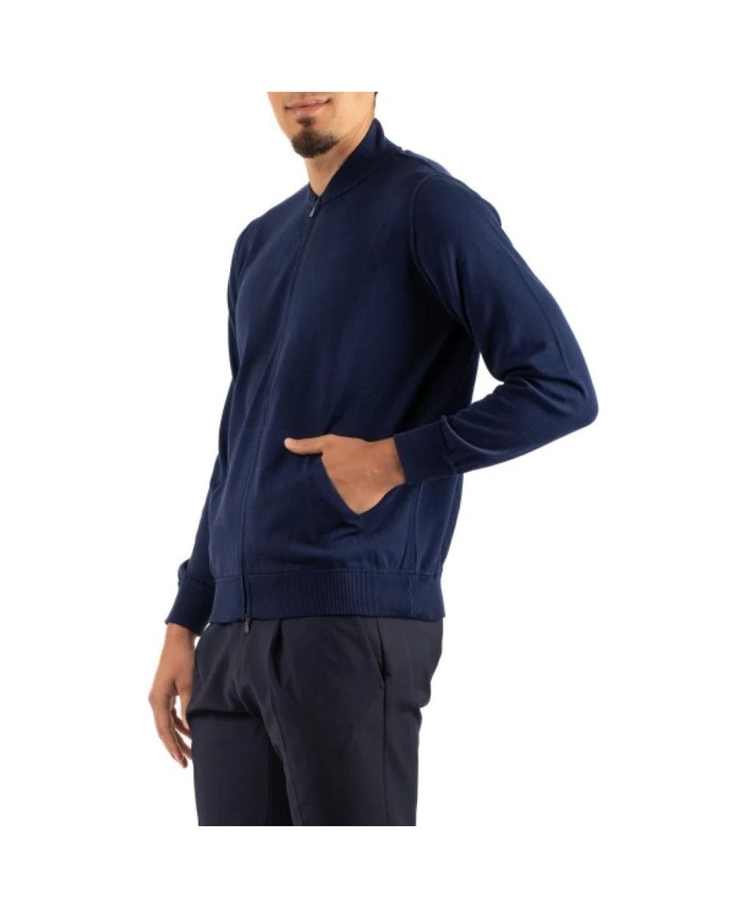 FILIPPO DE LAURENTIIS Blue Zip-Throughs for men