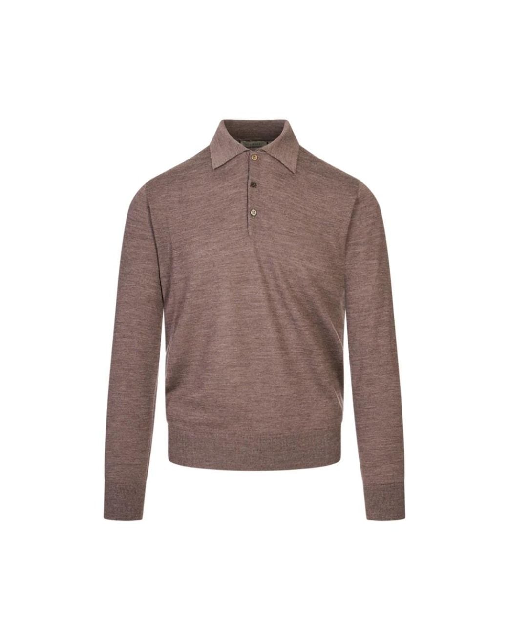 Canali Brown Round-Neck Knitwear for men