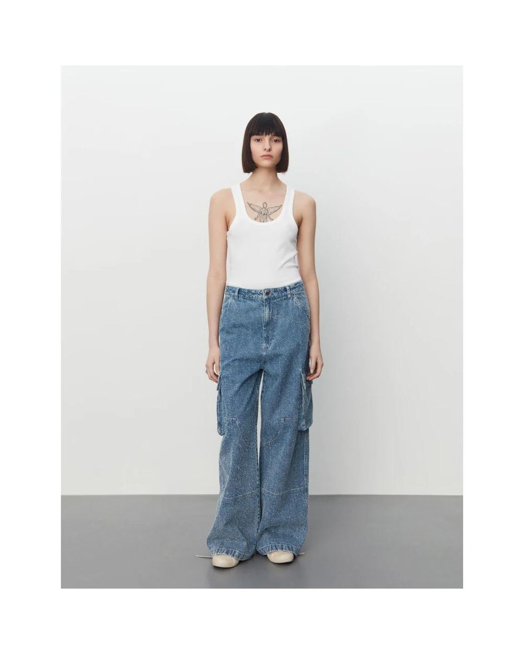 Wide Jeans 2nd Day de color Blue