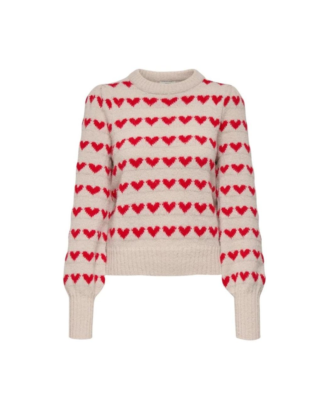 Jacqueline De Yong Red Round-Neck Knitwear