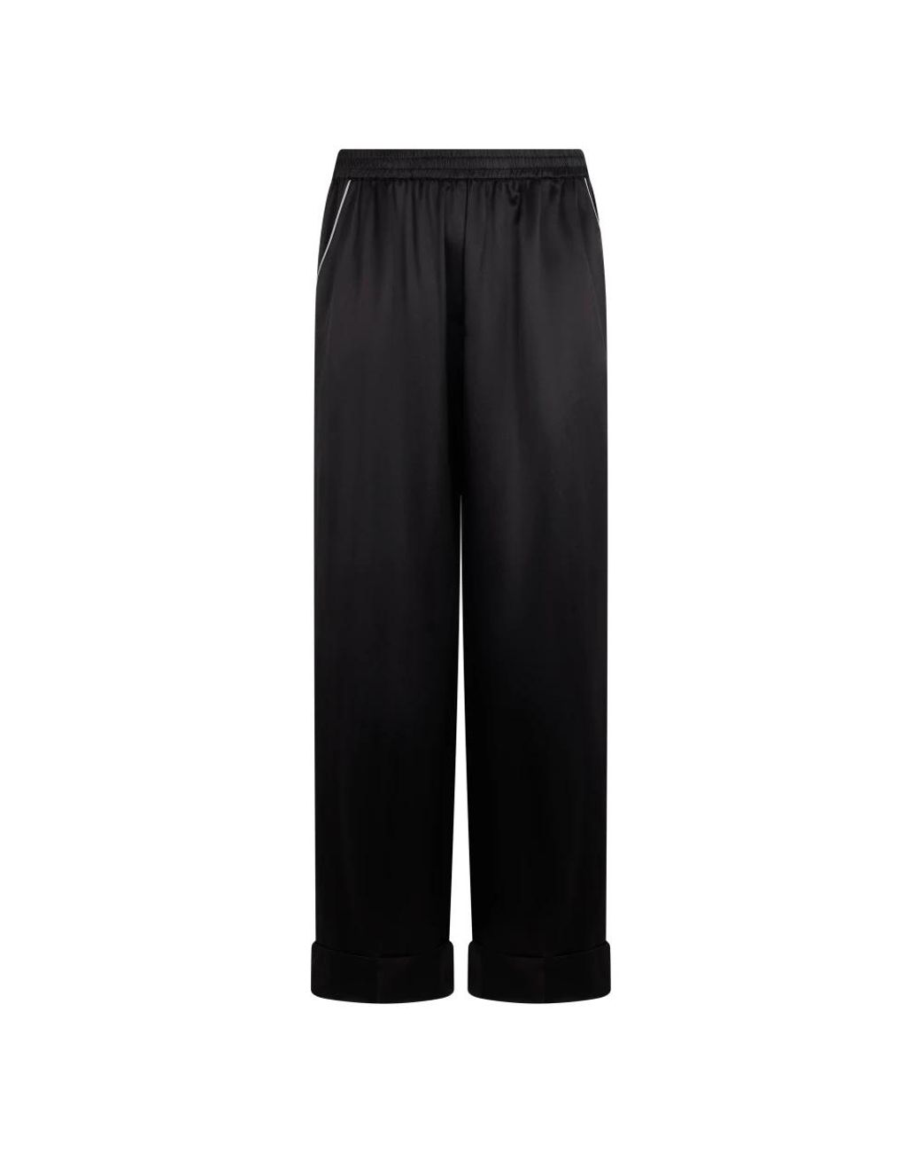 Dolce & Gabbana Black Wide Trousers