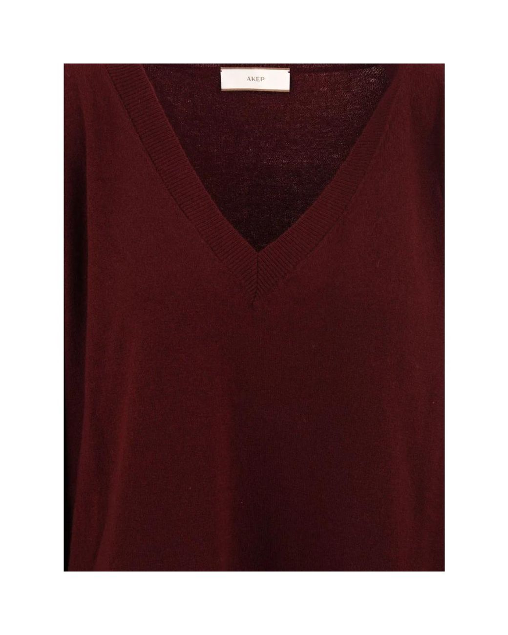 Akep Red V-Neck Knitwear