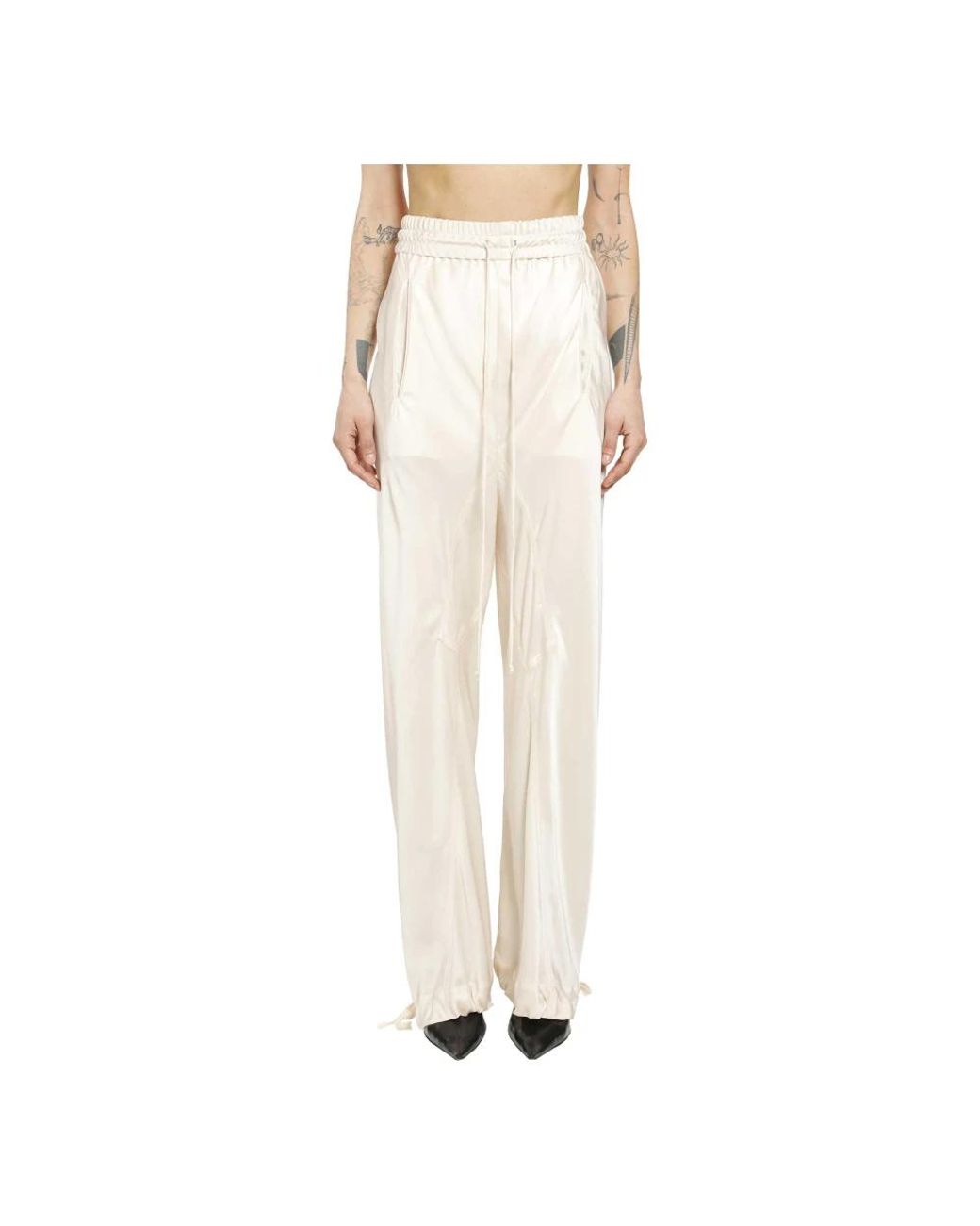 Yehuafan Natural Straight Trousers