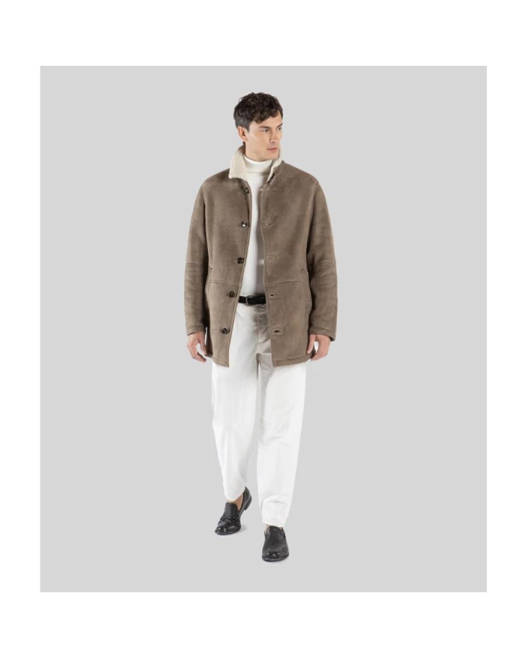 Gimo's Brown Single-Breasted Coats for men