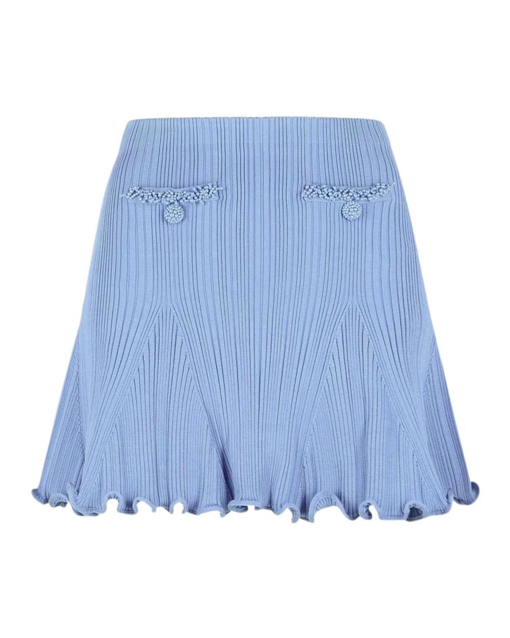 Self-Portrait Blue Short Skirts