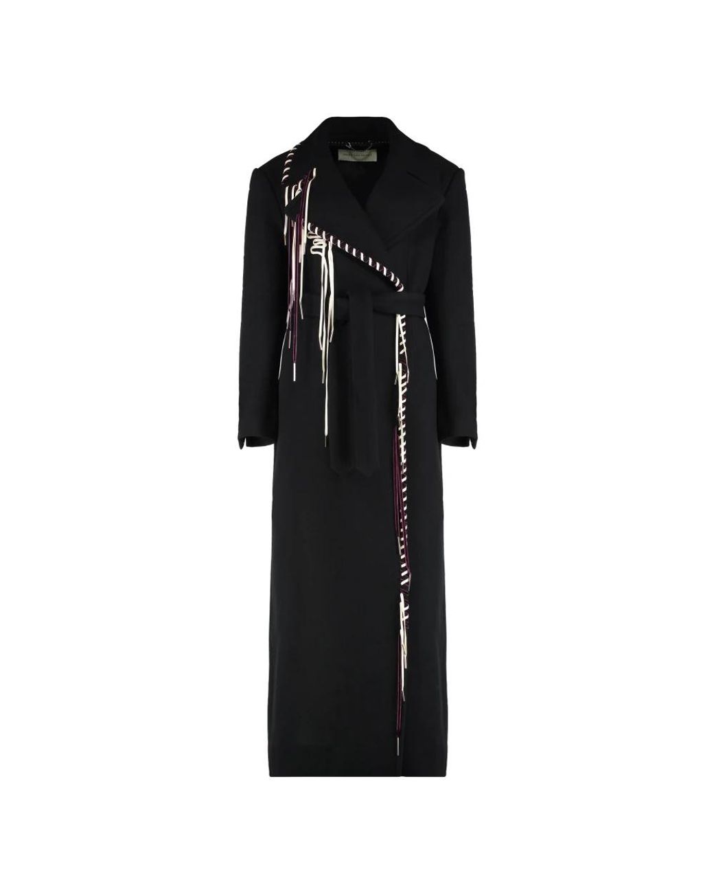 Dries Van Noten Black Belted Coats