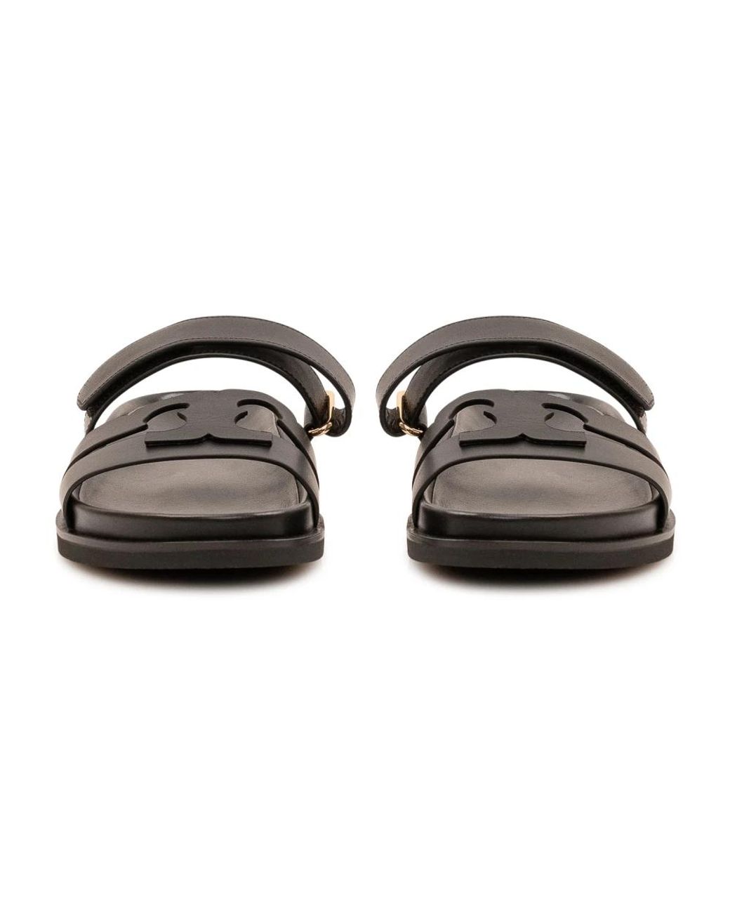 Tory Burch Black Sliders