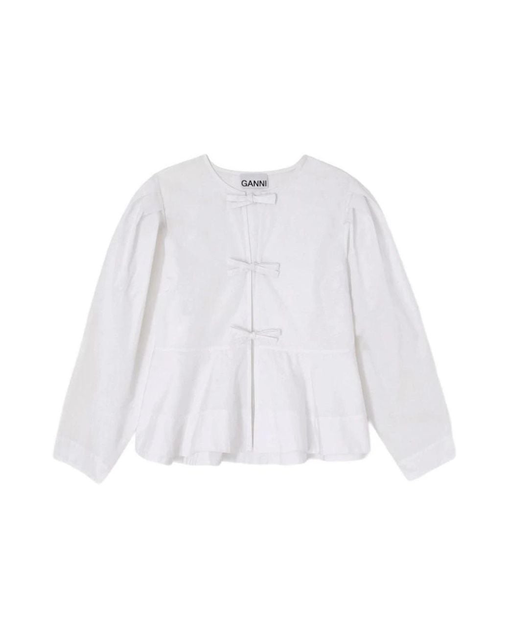 Ganni White Blouses
