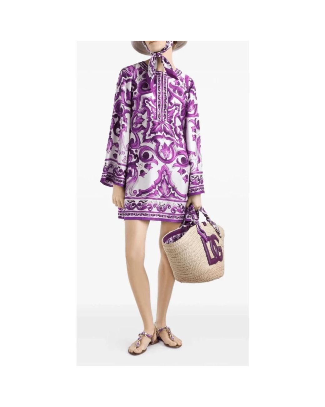 Dolce & Gabbana Purple Short Dresses