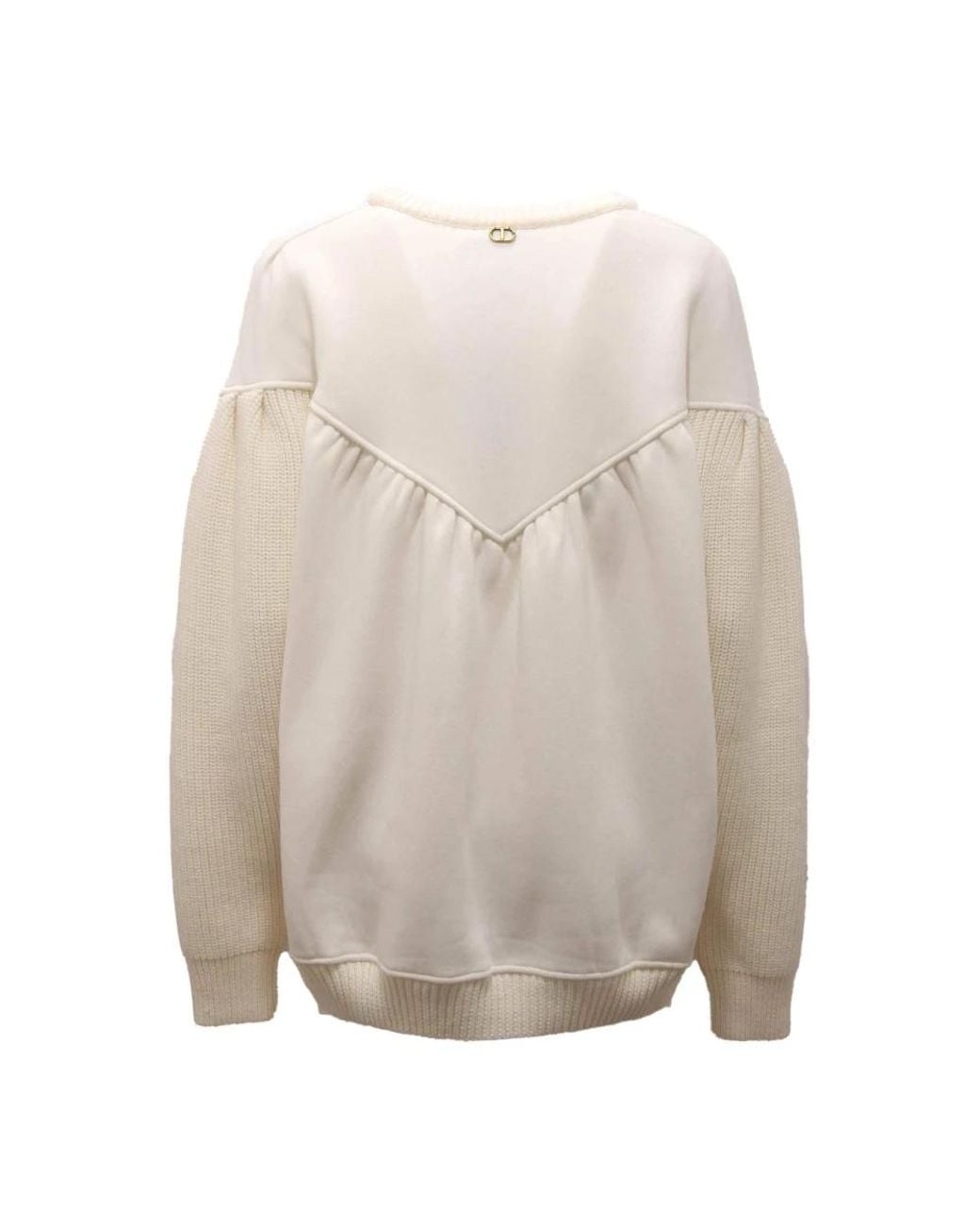 Twinset Natural Round-Neck Knitwear