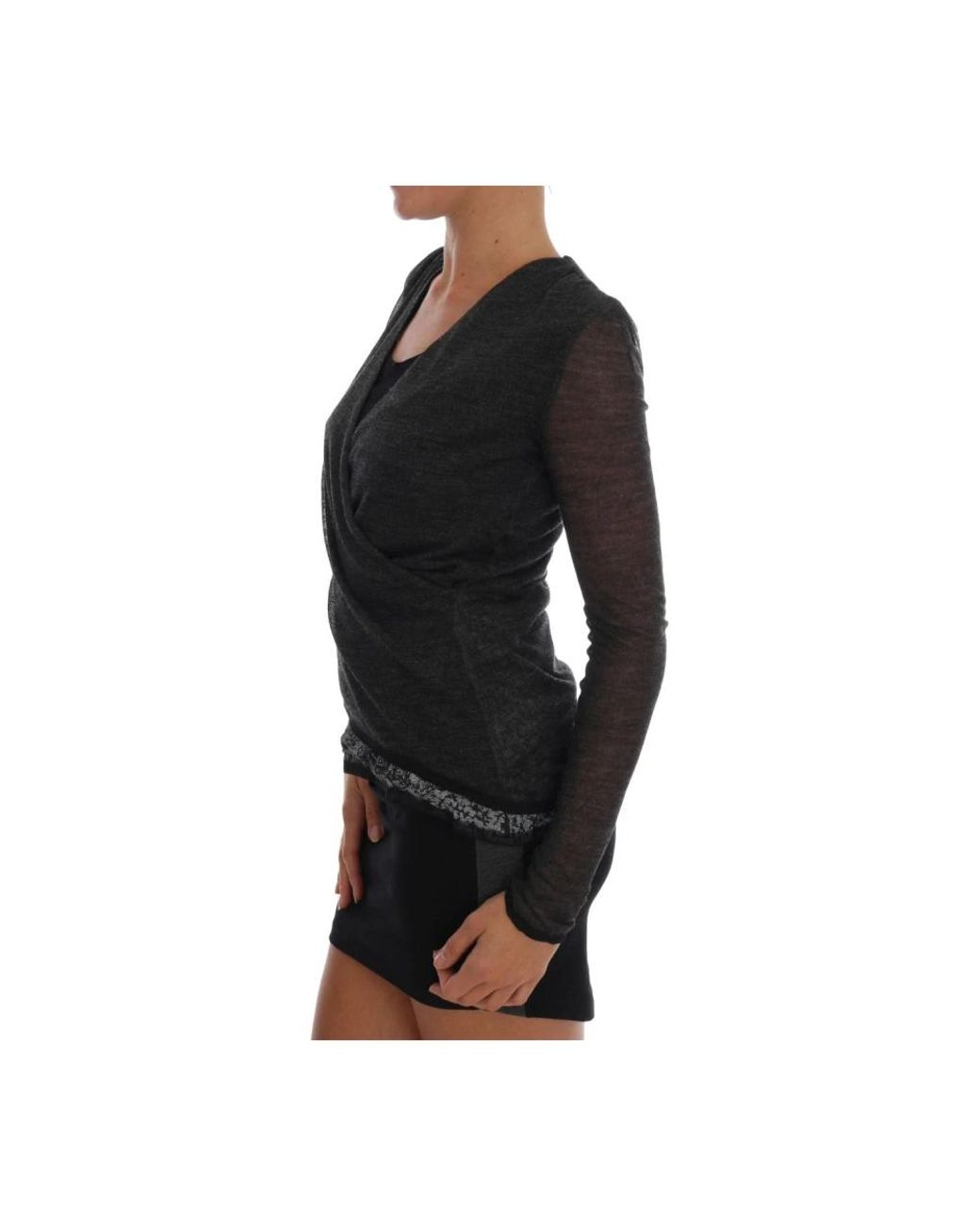 Ermanno Scervino Black V-Neck Knitwear