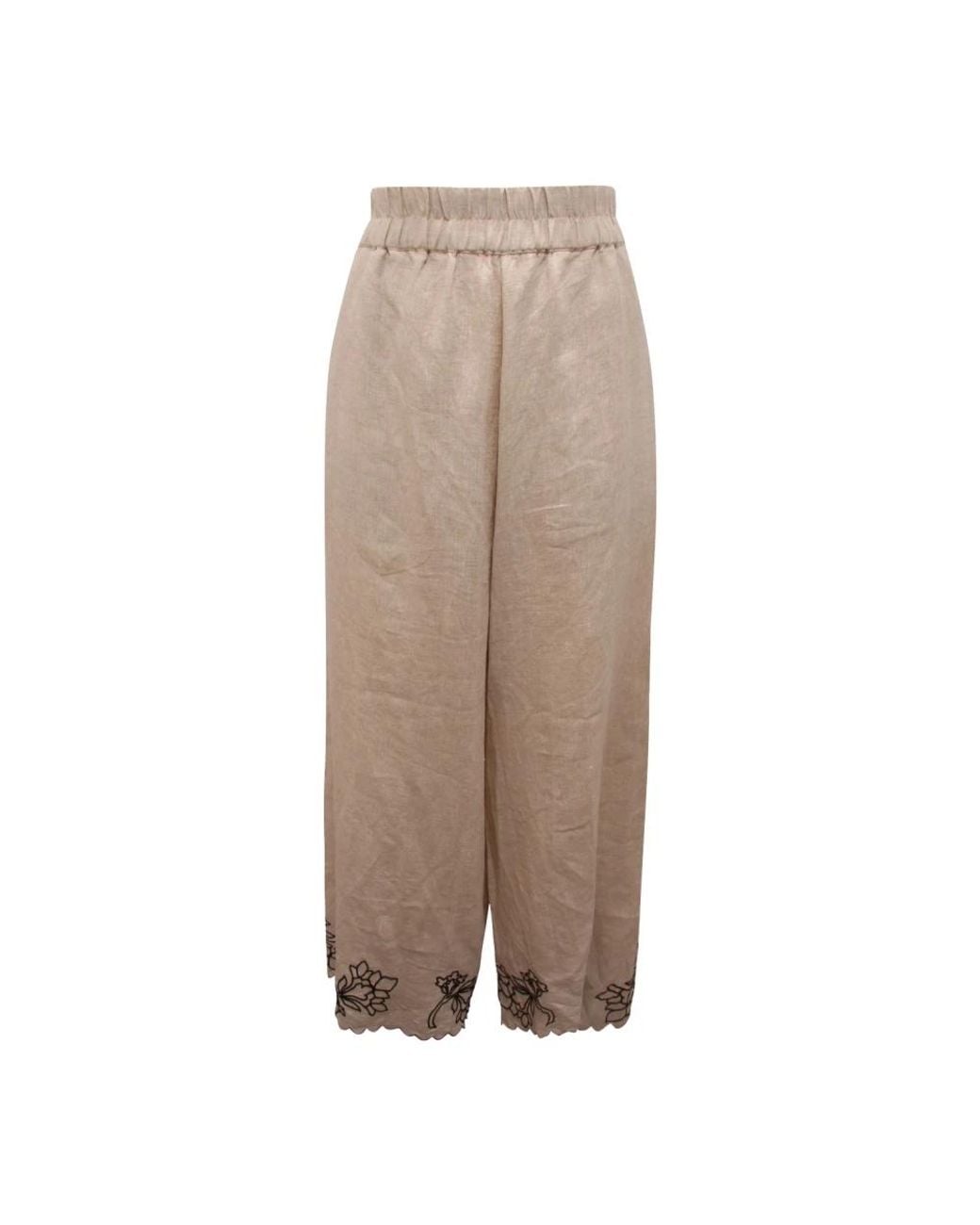 EMMA & GAIA Brown Straight Trousers