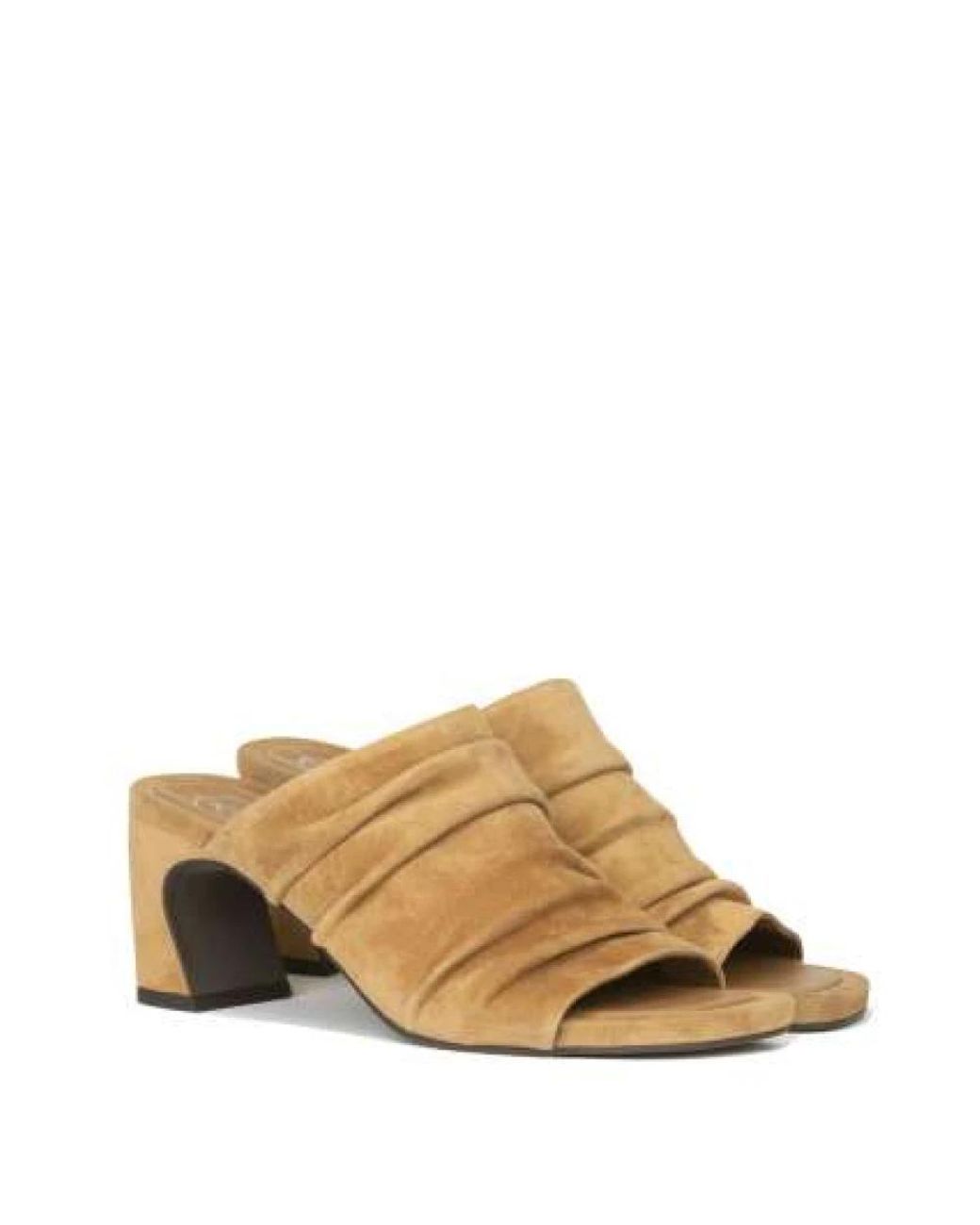 Ash Natural Heeled Mules