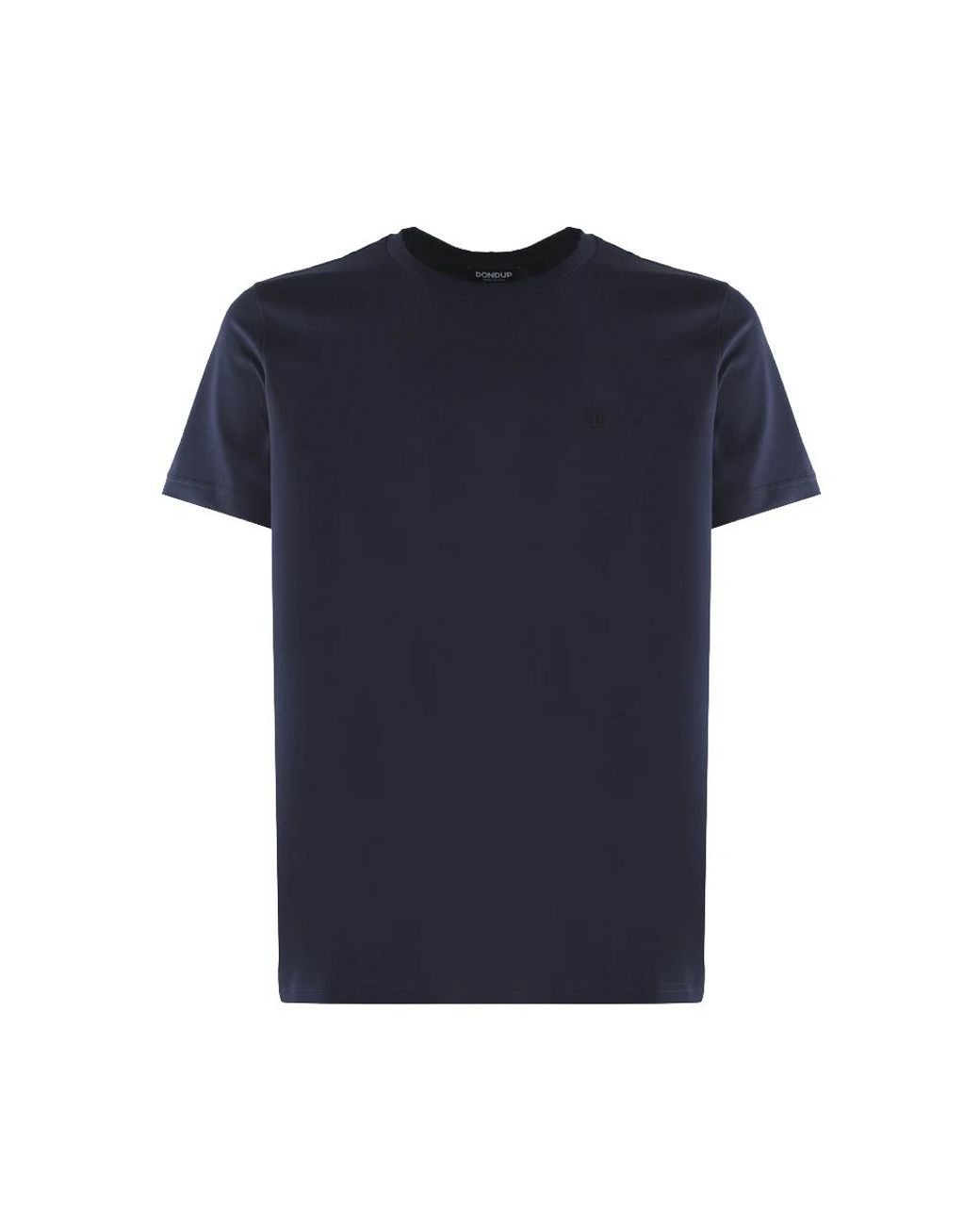 Dondup Tops ,Blauw ,Katoen Blauw Logo T-Shirt Voor in het Blue voor heren