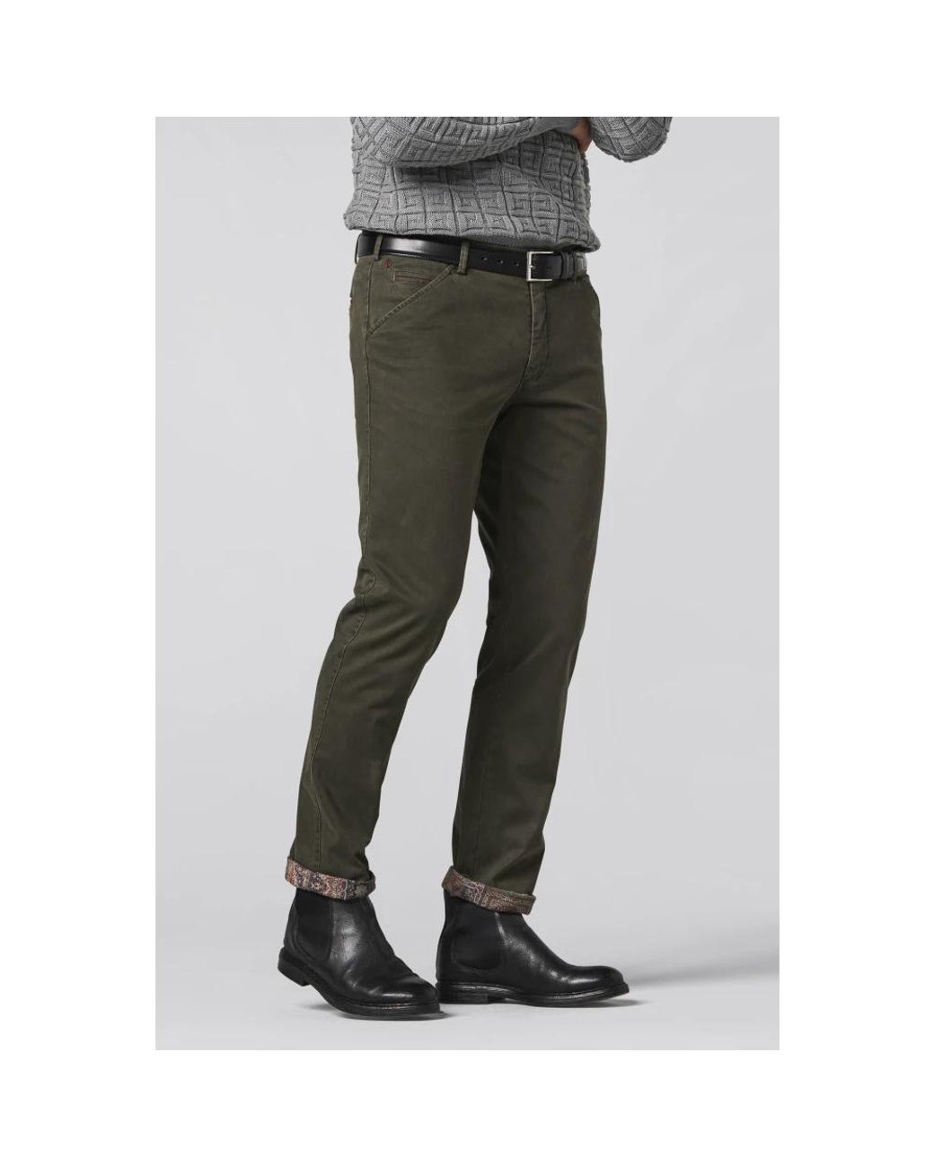 Meyer Black Straight Trousers for men