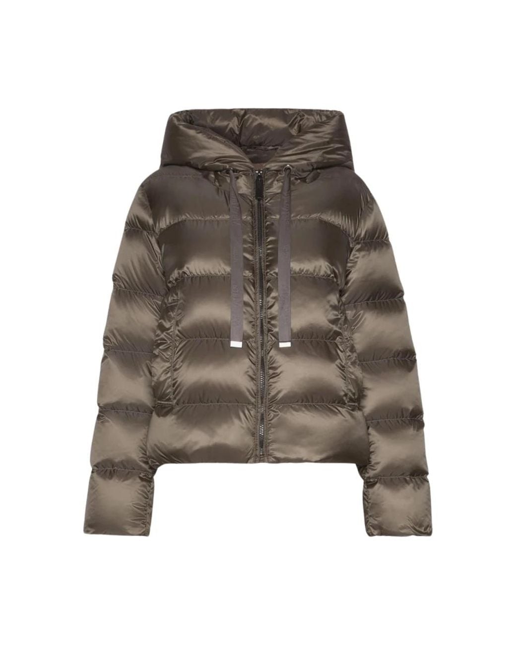 Max Mara Jassen ,Groen ,Polyester Oceano Short Down Jacket in het Gray