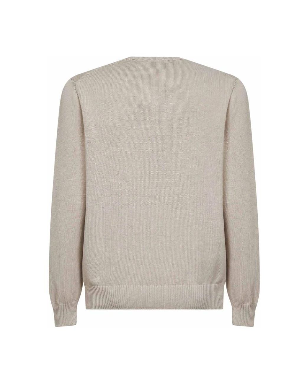 D4.0 Gray Round-Neck Knitwear for men