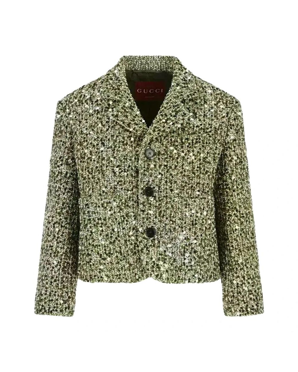 Gucci Jassen ,Groen ,Tweed Jacket in het Green