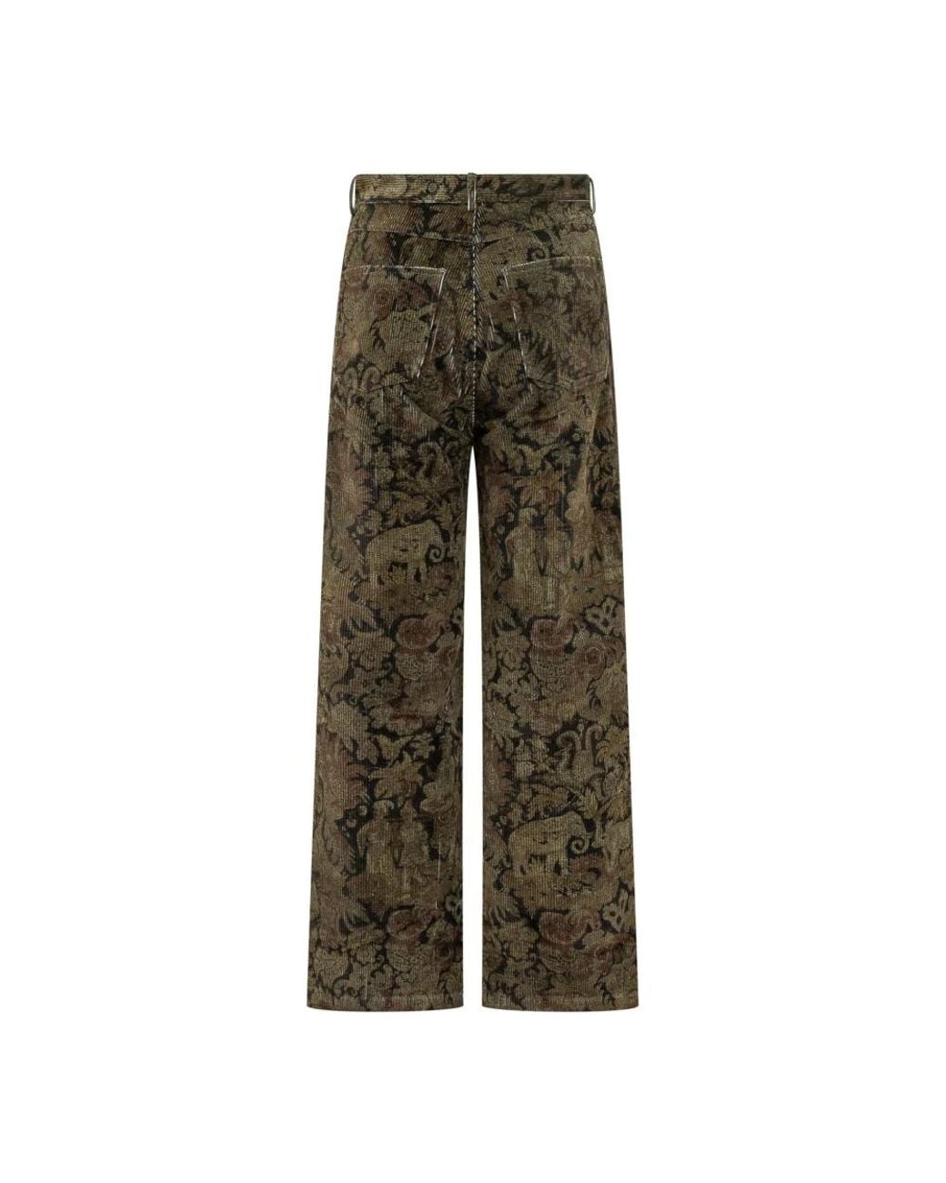 Pierre Louis Mascia Green Wide Trousers