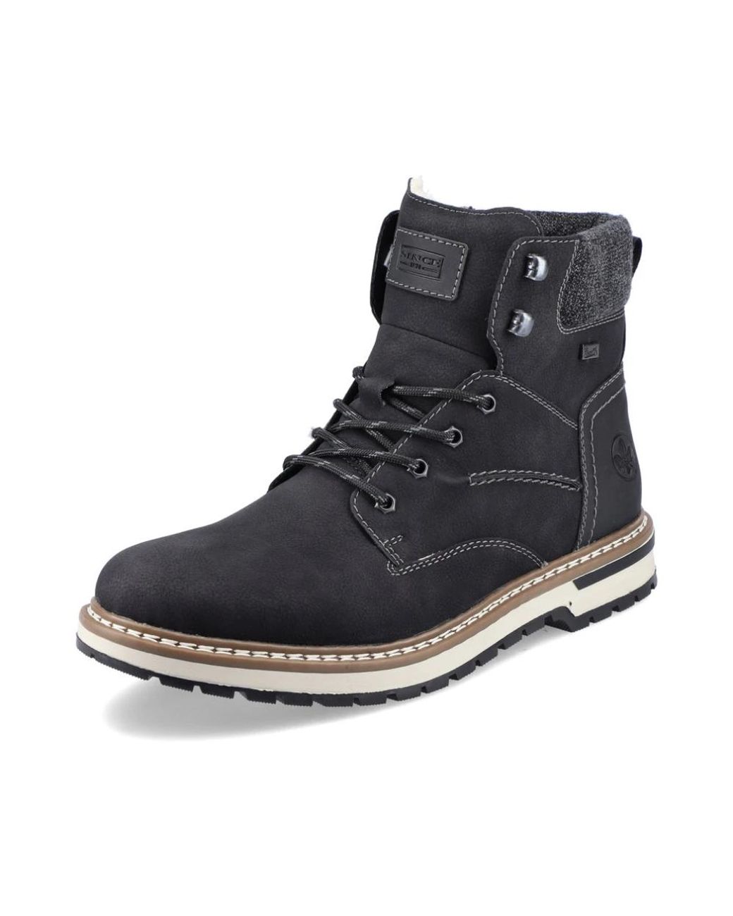 Rieker Black Lace-Up Boots for men