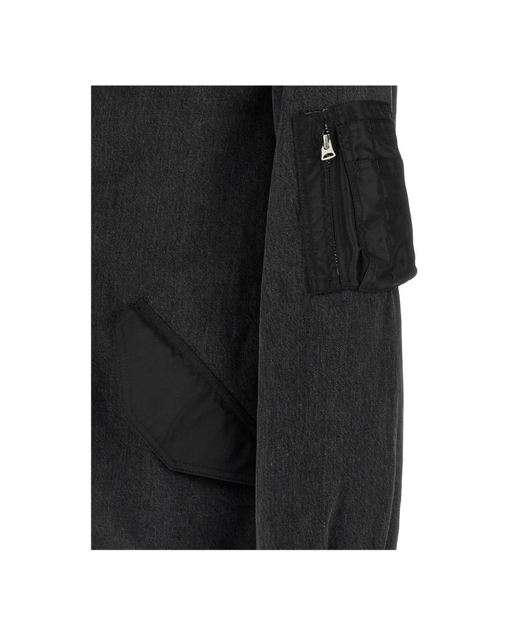 Sacai Black Denim Jackets for men