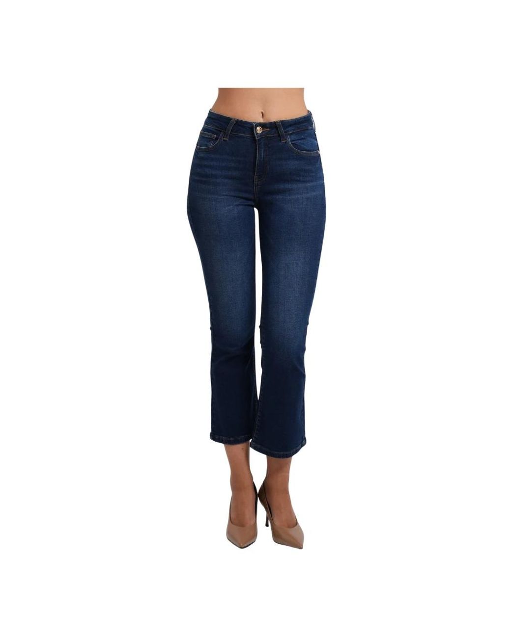 GAUDI Flare Cropped Jeans in het Blue