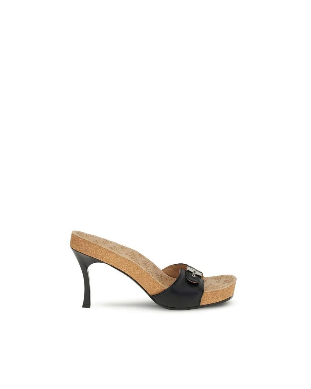 Balenciaga Natural Black Calf Leather Bos Taurus Stiletto Heel Sandals