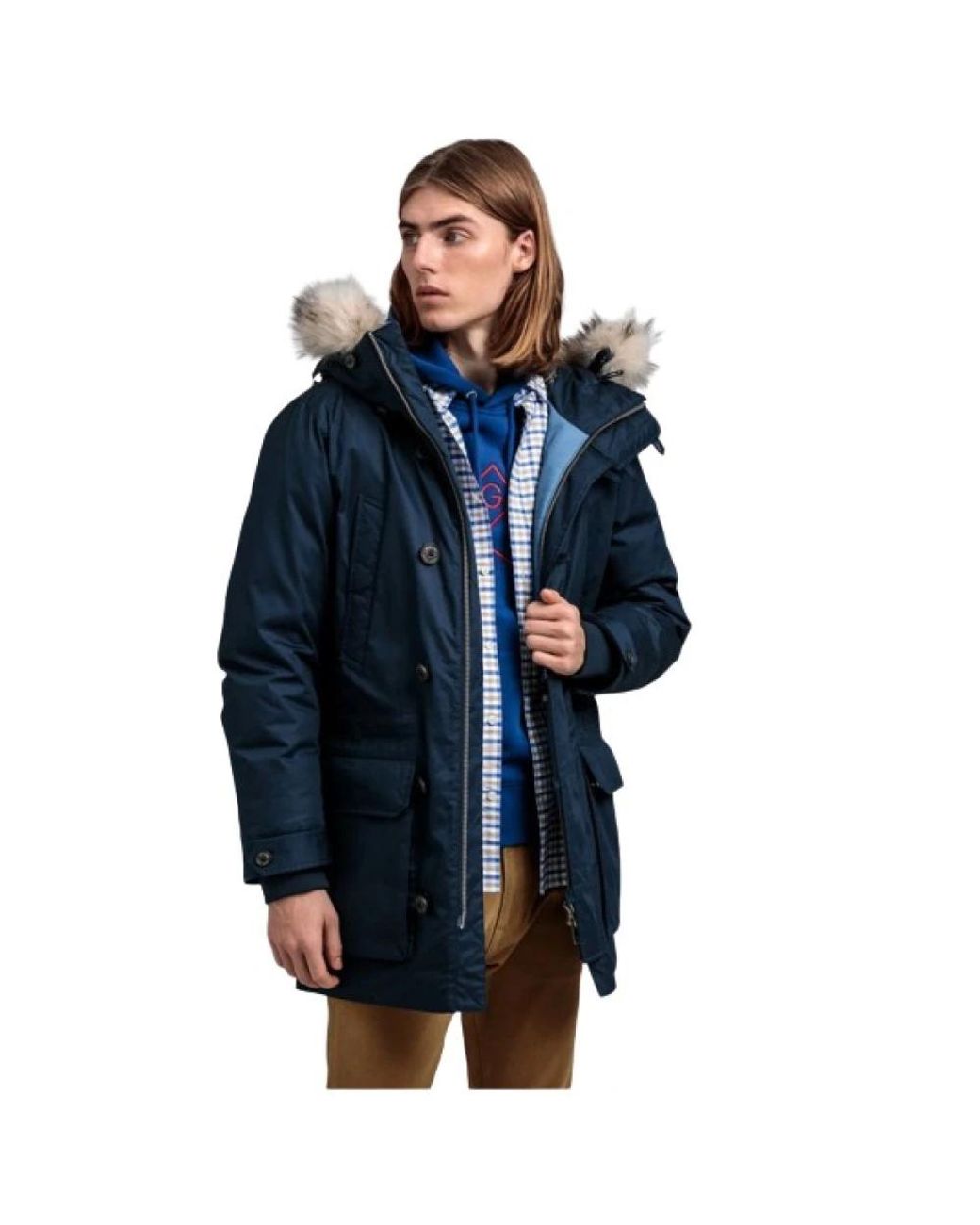 Gant Parka Arctic in het Blue voor heren